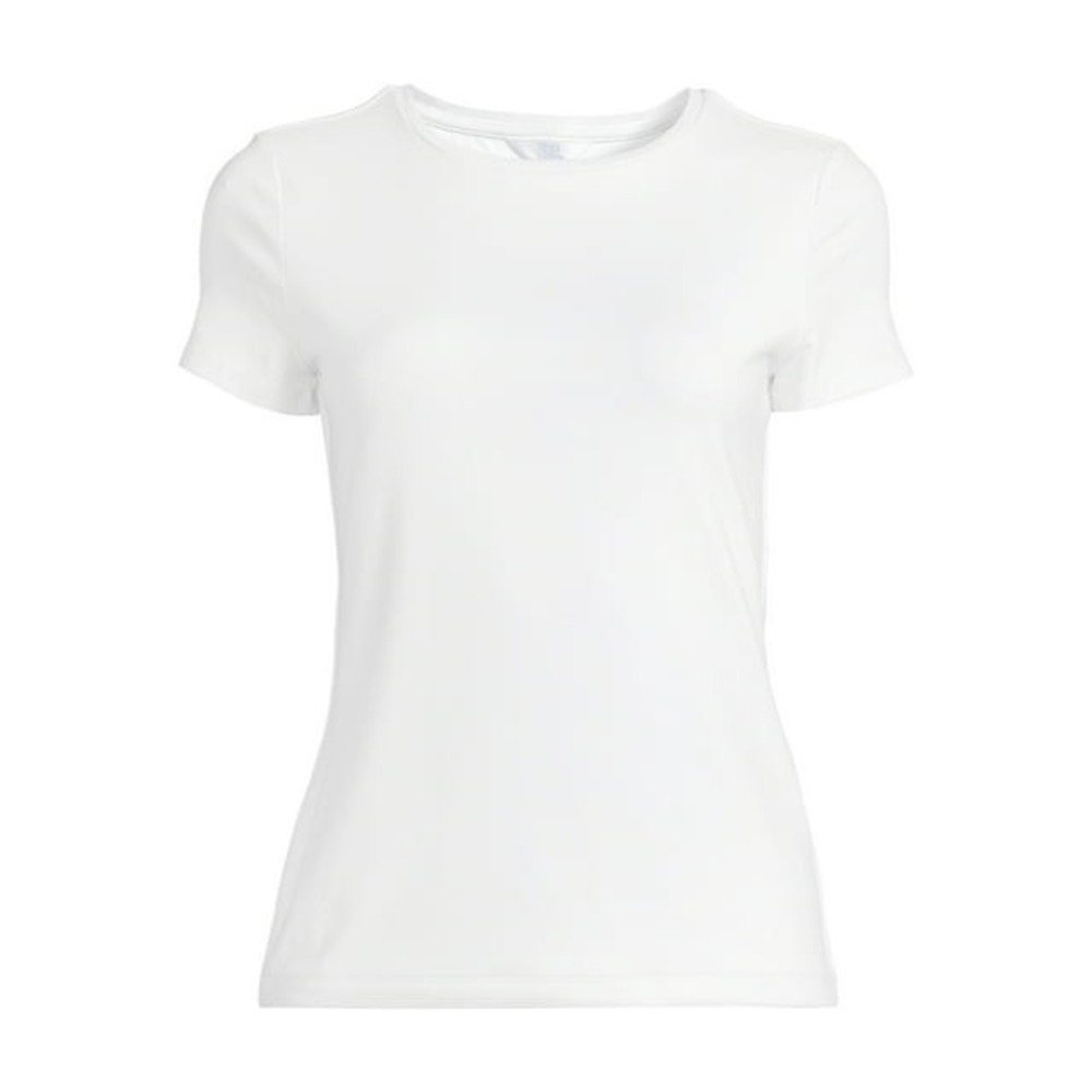 Time and Tru Womens T-Shirt Size XL Vivid White Smoothing Short Sleeve Soft